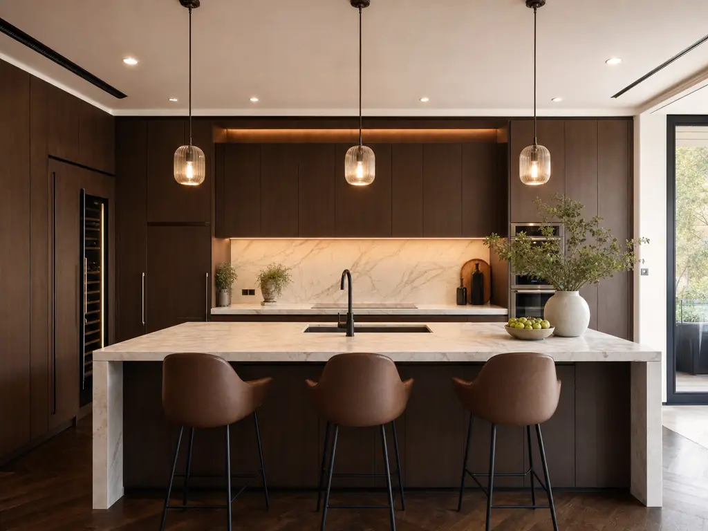 Cocina moderna reformada con muebles nuevos y encimera
